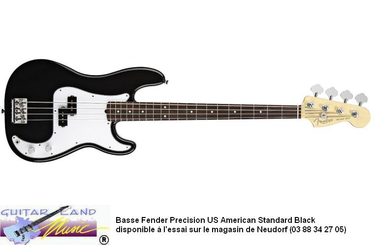 Basse Fender US PB American Standard Noir